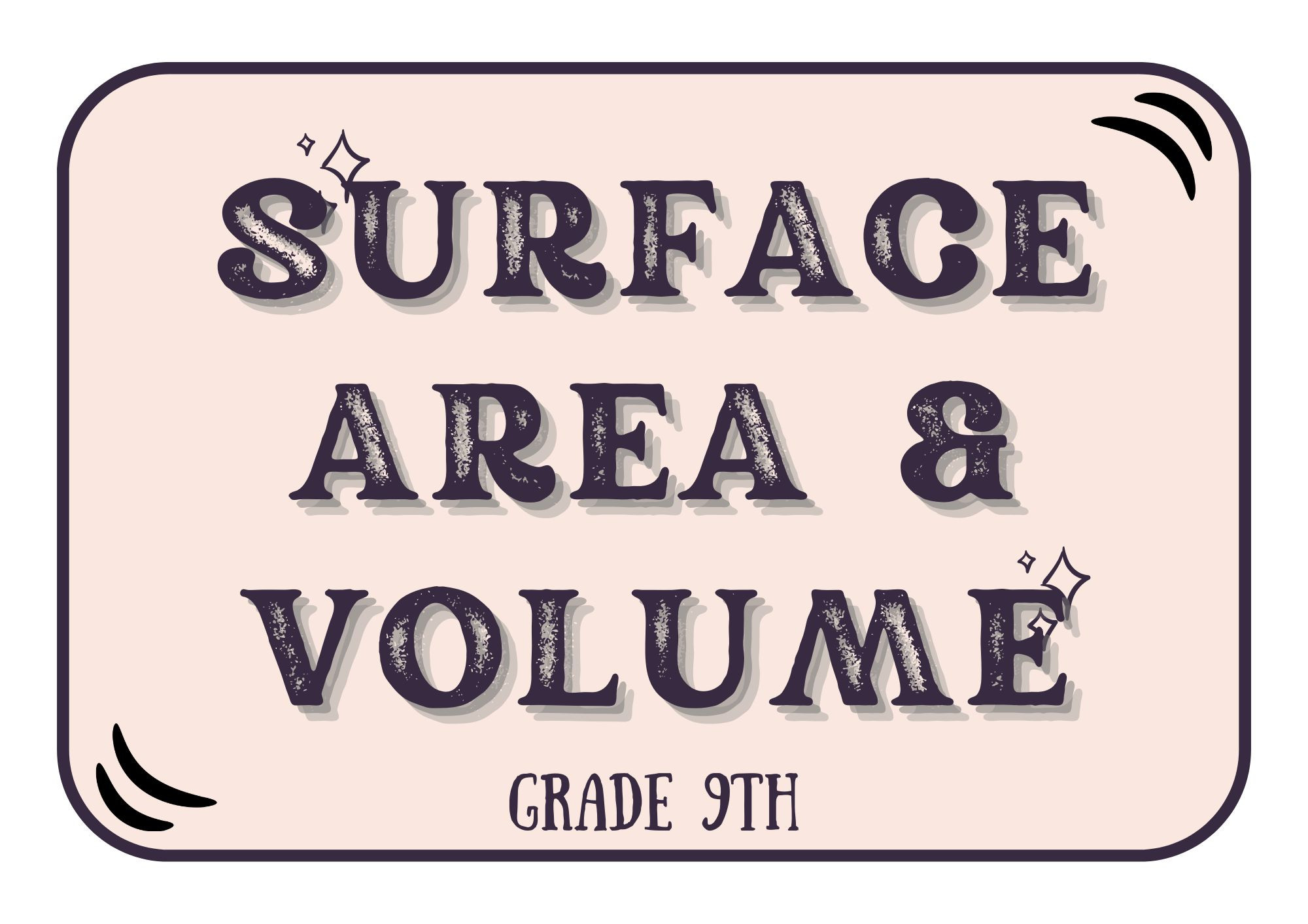 Surface Areas &amp; Volume